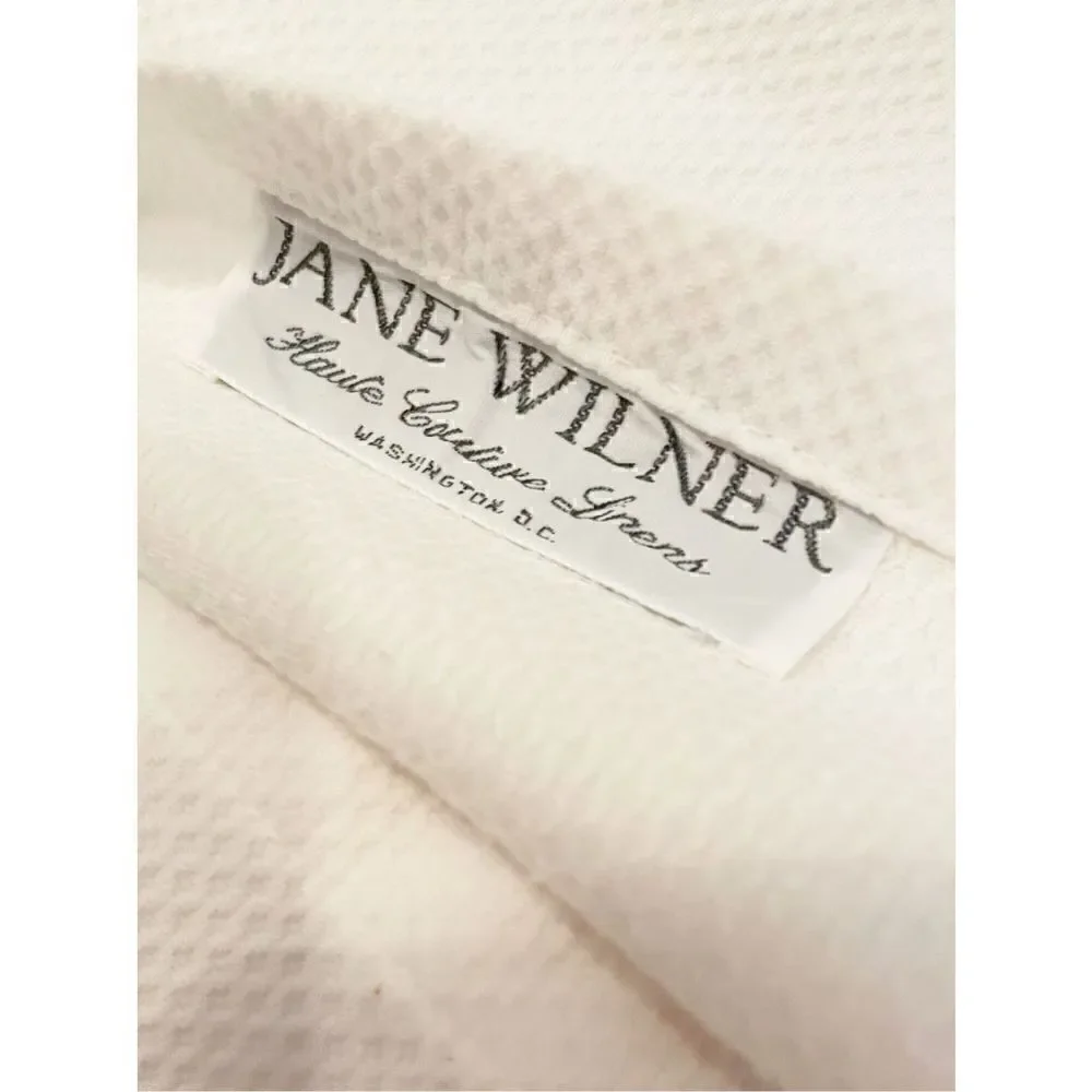 Jane Wilner Haute Couture Linens European Pillow Sham Cotton Pique Monogrammed